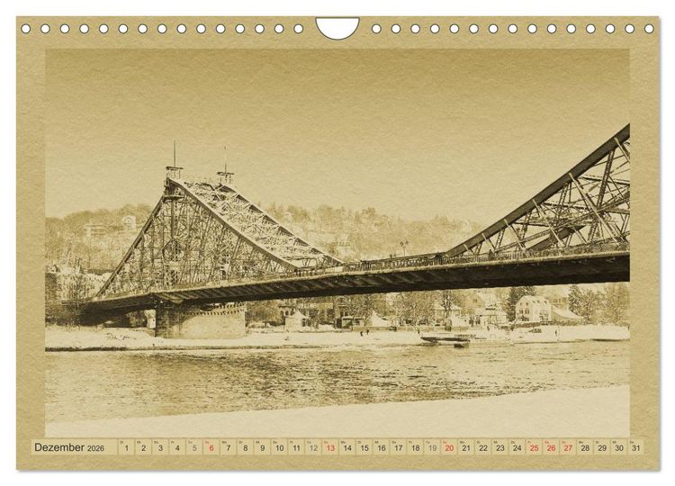 Produktbild: Dresden - Ein Kalender im Zeitungsstil (Wandkalender 2026 DIN A4 quer), CALVENDO Monatskalender