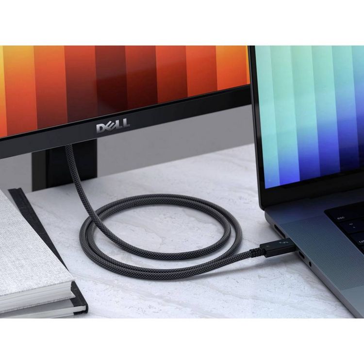 Produktbild: Satechi Thunderbolt&trade;-Kabel Thunderbolt&trade; 4 USB-C&reg; 1.00m Schwarz, Silber ST-YTB100K