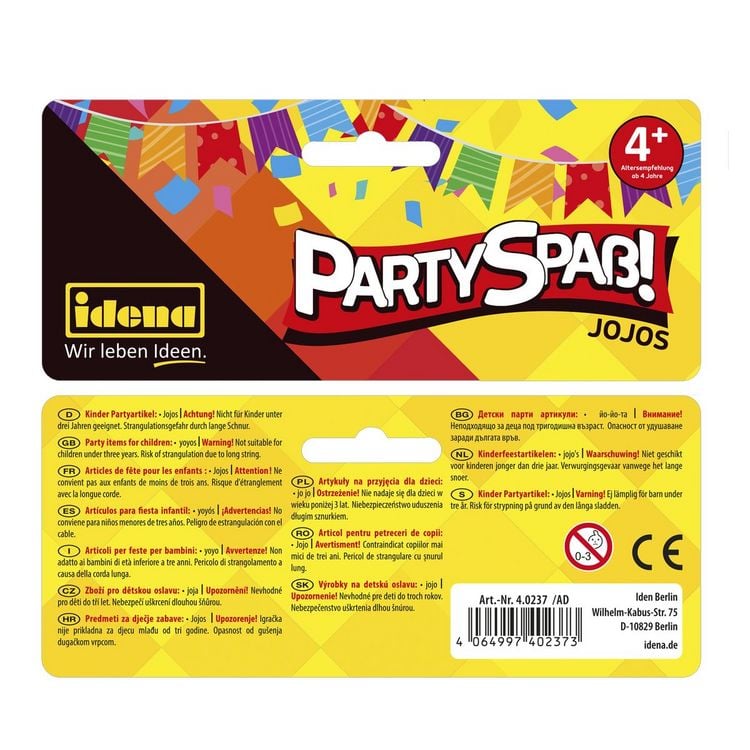 Produktbild: Idena Jojos Partyspa&szlig; Funny Face 4 St&uuml;ck