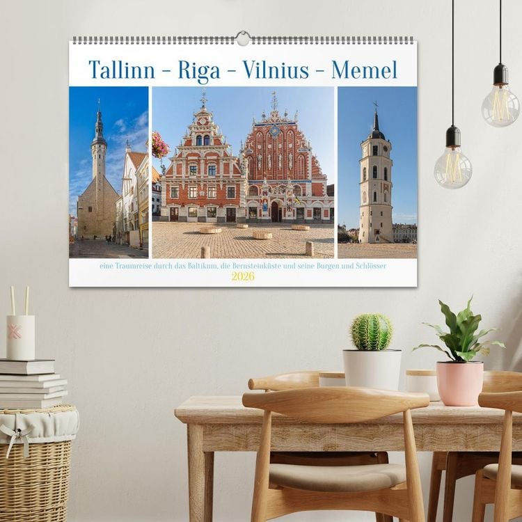Produktbild: Tallinn-Riga-Vilnius-Memel, eine Traumreise durch das Baltikum. (Wandkalender 2026 DIN A2 quer), CALVENDO Monatskalender