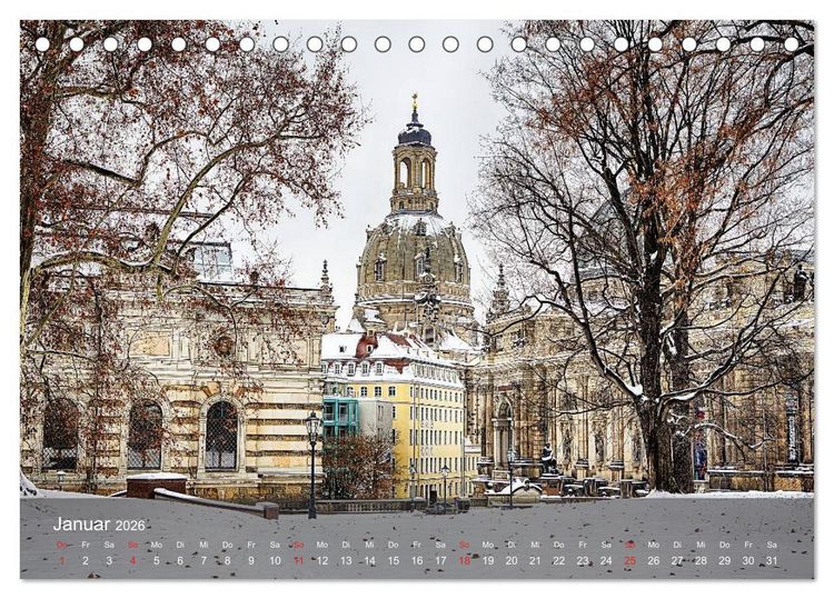 Produktbild: Dresden Bilder 2026 (Tischkalender 2026 DIN A5 quer), CALVENDO Monatskalender