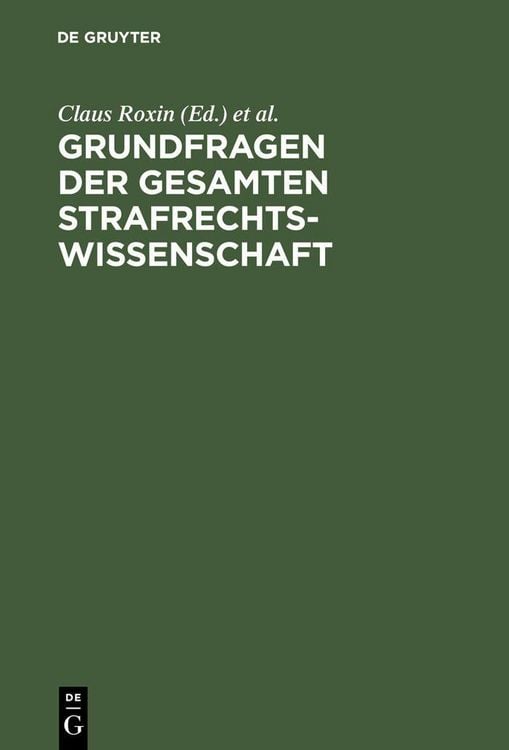 Produktbild: Grundfragen der gesamten Strafrechtswissenschaft