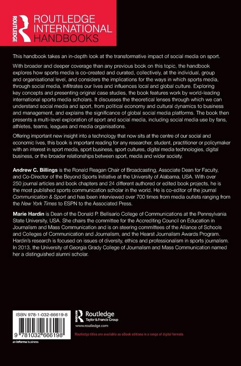 Produktbild: Routledge Handbook of Sport and Social Media