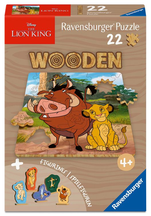 Produktbild: WOODEN Puzzle Kids 22 Teile - Disney Der K&ouml;nig der L&ouml;wen - Simba's K&ouml;nigreich