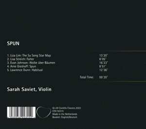 Produktbild: SPUN-Werke f&uuml;r Violine solo