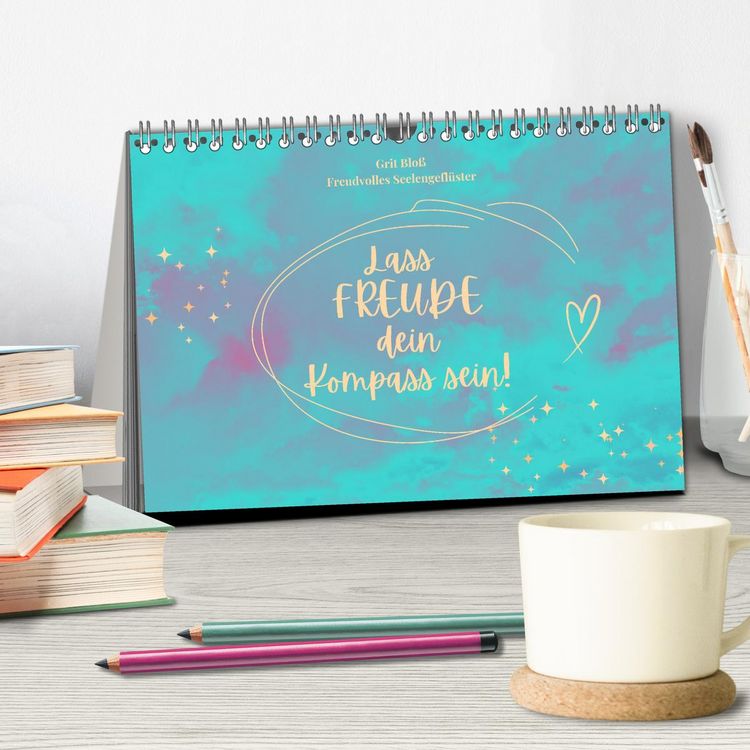 Produktbild: Lass Freude dein Kompass sein (Tischkalender 2026 DIN A5 quer), CALVENDO Monatskalender