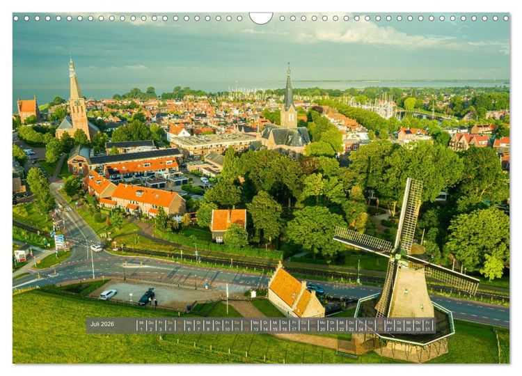 Produktbild: Nordholland von oben (Wandkalender 2026 DIN A3 quer), CALVENDO Monatskalender