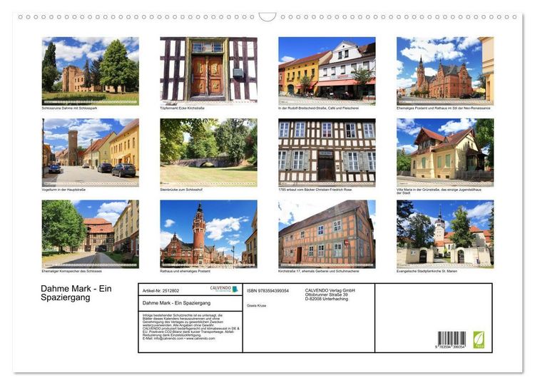 Produktbild: Dahme Mark - Ein Spaziergang (Wandkalender 2027 DIN A2 quer), CALVENDO Monatskalender