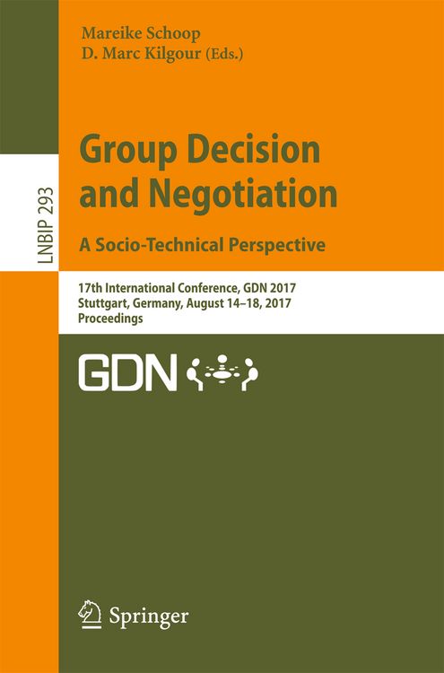Produktbild: Group Decision and Negotiation. A Socio-Technical Perspective