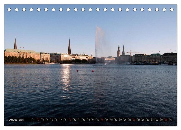 Produktbild: Hamburg - Alster (Tischkalender 2026 DIN A5 quer), CALVENDO Monatskalender