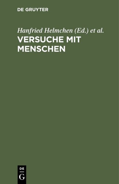 Produktbild: Versuche mit Menschen