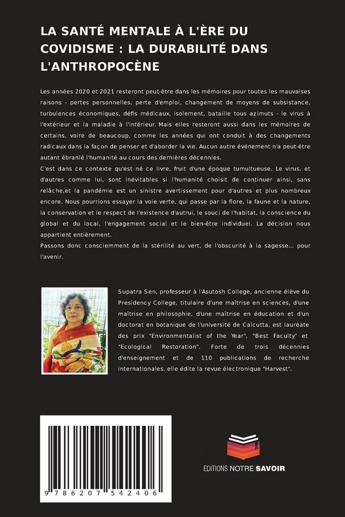 Produktbild: LA SANT&Eacute; MENTALE &Agrave; L'&Egrave;RE DU COVIDISME : LA DURABILIT&Eacute; DANS L'ANTHROPOC&Egrave;NE
