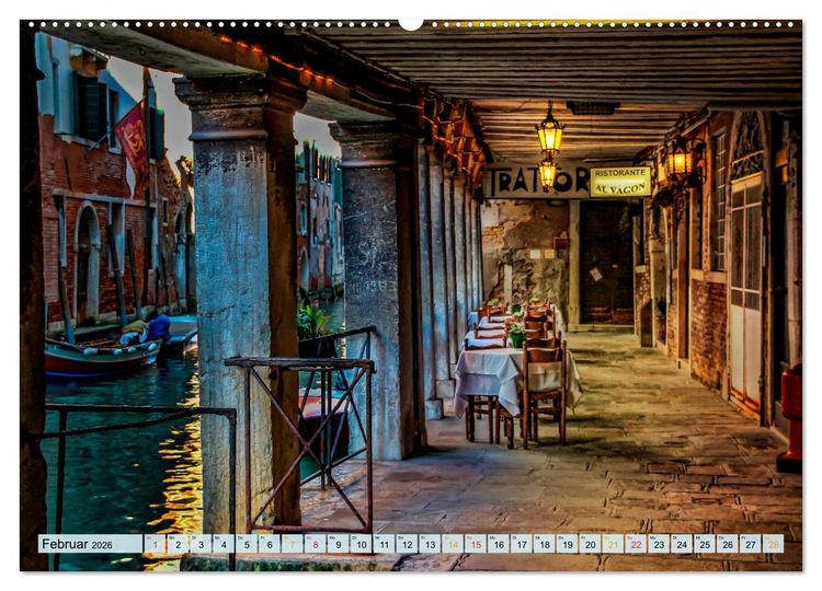 Produktbild: Venedig - sehr privat (hochwertiger Premium Wandkalender 2026 DIN A2 quer), Kunstdruck in Hochglanz