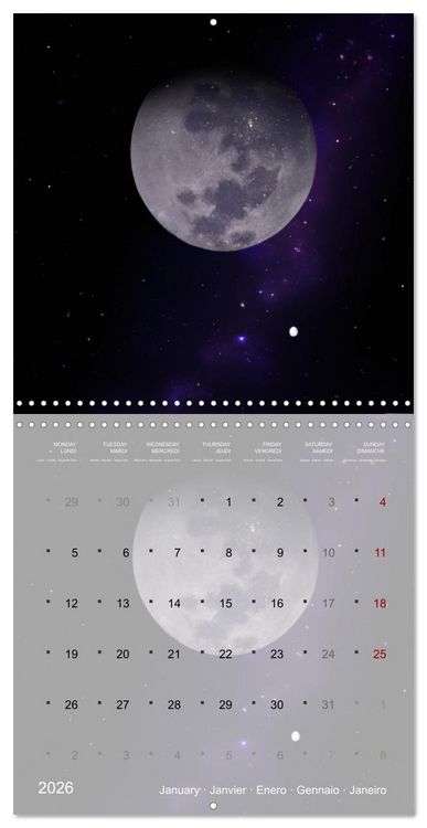 Produktbild: Galaxie cosmique (Calendrier mural carr&eacute; 2026 30x30 cm) Calendrier double avec une page pour vos prises de notes