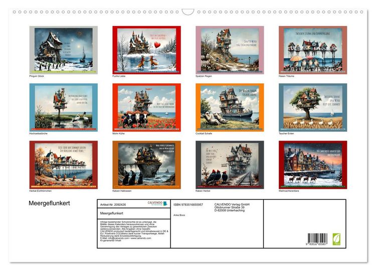 Produktbild: Meergeflunkert (Wandkalender 2026 DIN A2 quer), CALVENDO Monatskalender