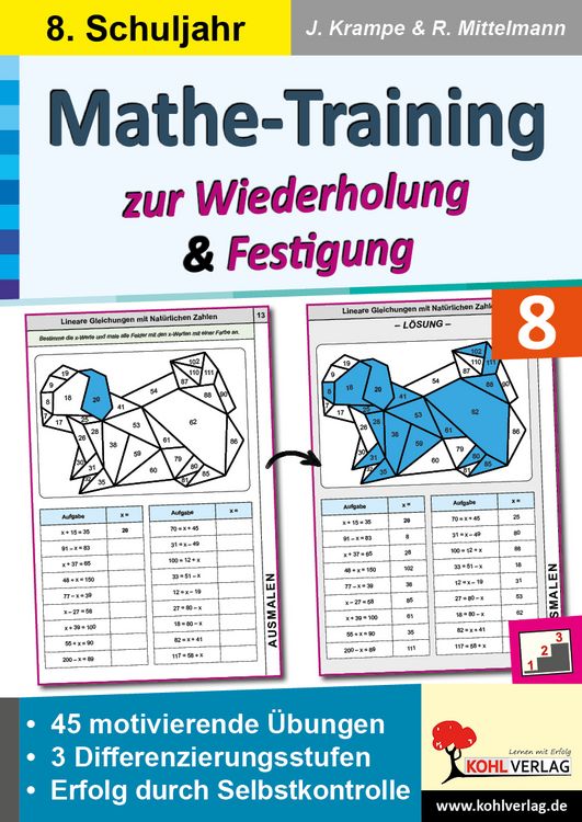 Produktbild: Mathe-Training zur Wiederholung und Festigung / Klasse 8