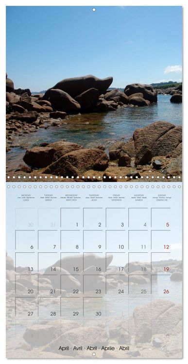 Produktbild: BRETAGNE - &Eacute;vasion au c&oelig;ur de la c&ocirc;te bretonne (Calendrier mural carr&eacute; 2026 30x30 cm) Calendrier double avec une page pour vos prises de notes