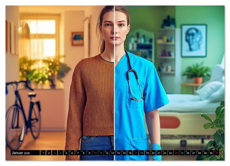 Produktbild: Im Dienst der Gesundheit - Krankenpflege (Wandkalender 2026 DIN A3 quer), CALVENDO Monatskalender