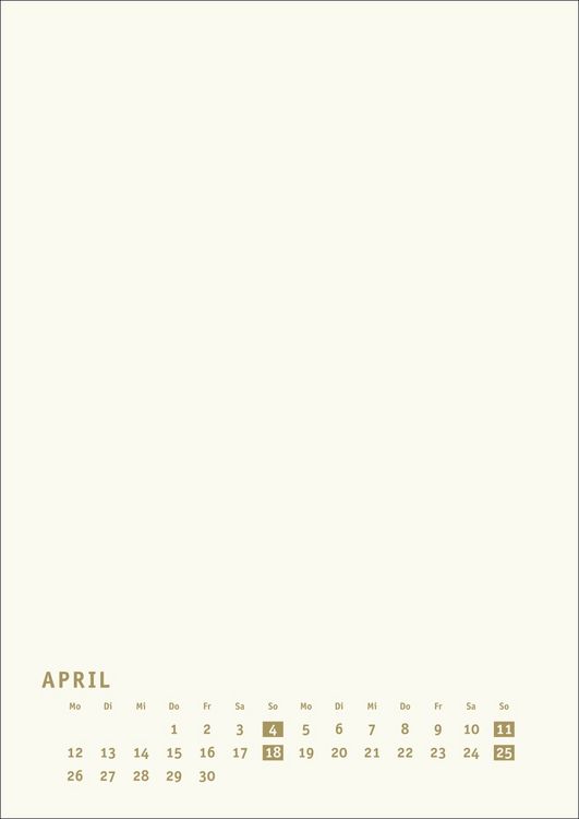 Produktbild: Premium-Bastelkalender gold A4 2027