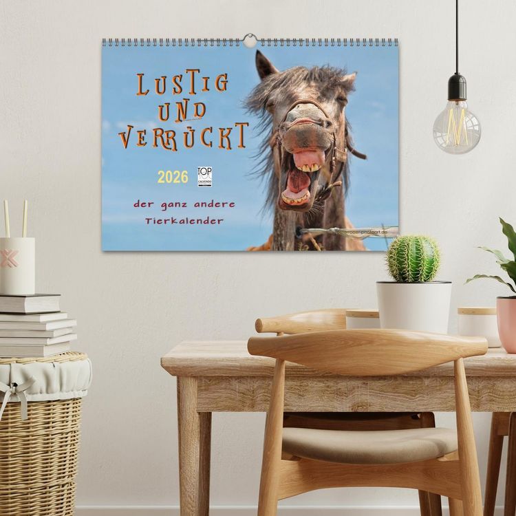 Produktbild: Lustig und verr&uuml;ckt - der ganz andere Tierkalender (Wandkalender 2026 DIN A3 quer), CALVENDO Monatskalender
