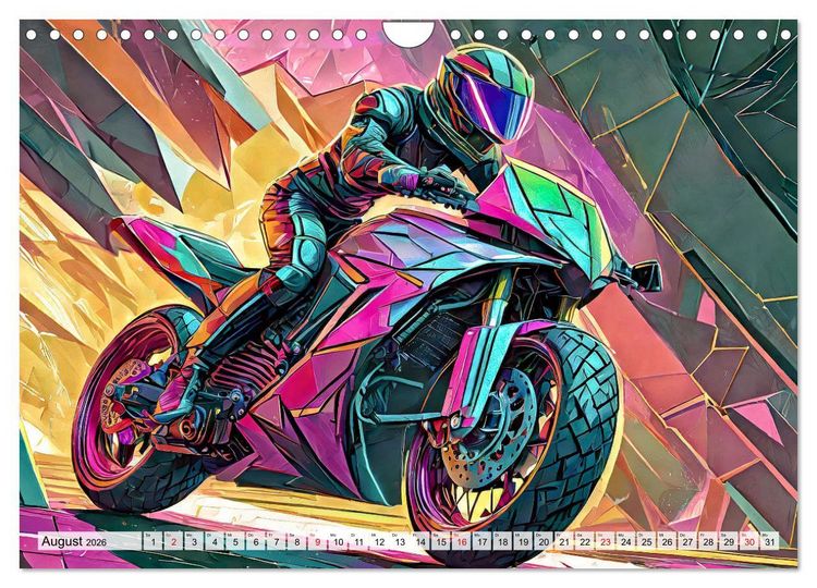 Produktbild: Motoren-Panorama (Wandkalender 2026 DIN A4 quer), CALVENDO Monatskalender