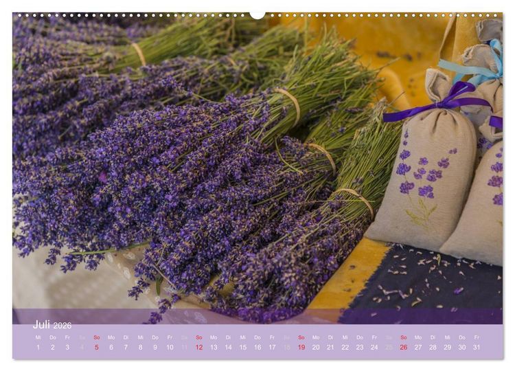 Produktbild: Die Farbe des Lavendels (hochwertiger Premium Wandkalender 2026 DIN A2 quer), Kunstdruck in Hochglanz