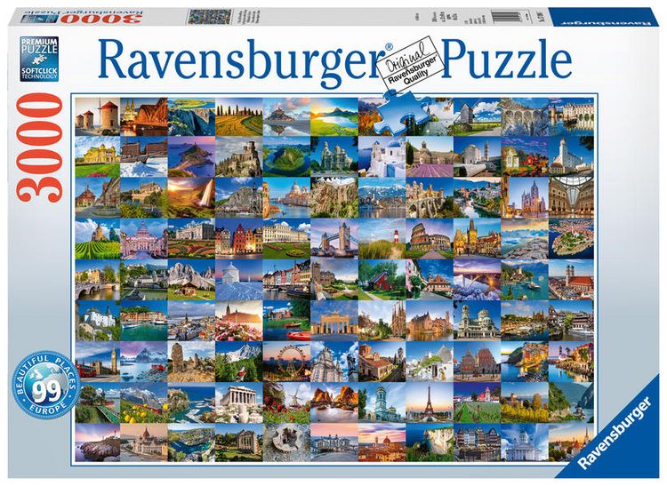 Produktbild: Puzzle Ravensburger 99 Beautiful Places in Europe 3000 Teile