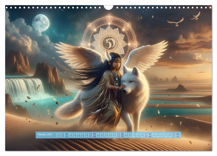 Produktbild: Traumwelt der Krafttiere (Wandkalender 2027 DIN A3 quer), CALVENDO Monatskalender