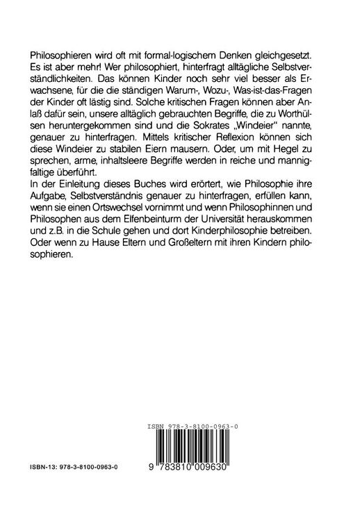 Produktbild: Philosophieren mit Kindern