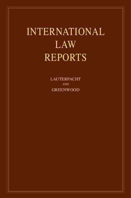 Produktbild: International Law Reports, Volume 144