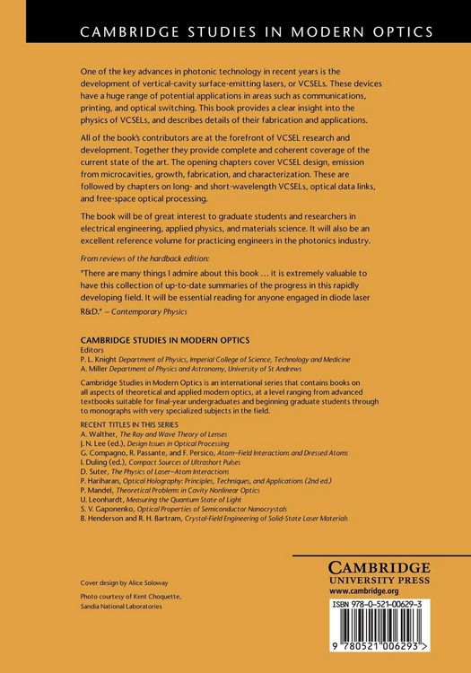 Produktbild: Vertical-Cavity Surface-Emitting Lasers