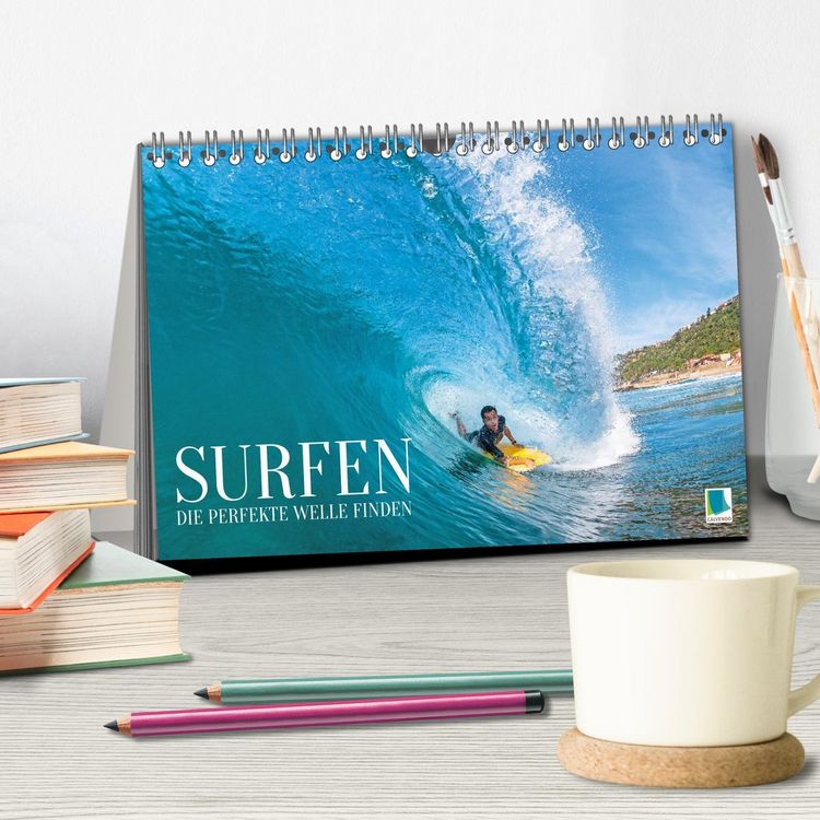 Produktbild: Surfen: Die perfekte Welle finden - Edition Funsport (Tischkalender 2026 DIN A5 quer), CALVENDO Monatskalender