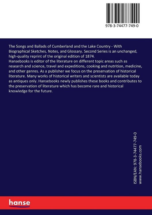 Produktbild: The Songs and Ballads of Cumberland and the Lake Country