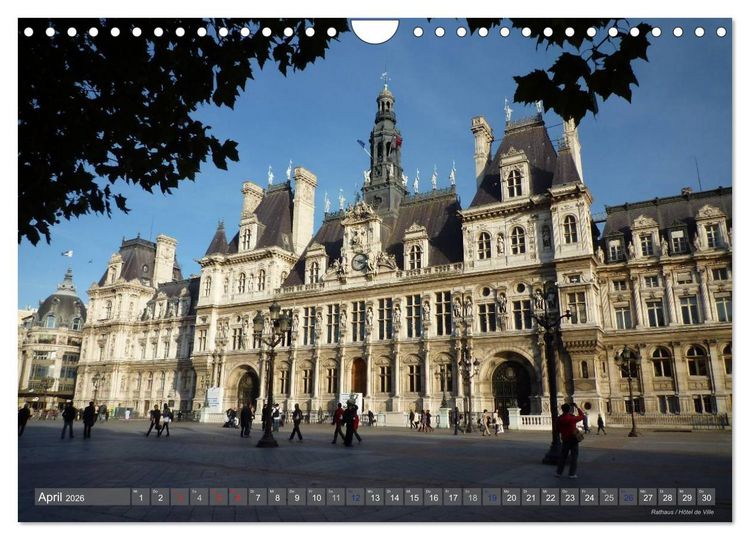 Produktbild: Paris Highlights Wandkalender 2026 DIN A3 quer (Wandkalender 2026 DIN A4 quer), CALVENDO Monatskalender