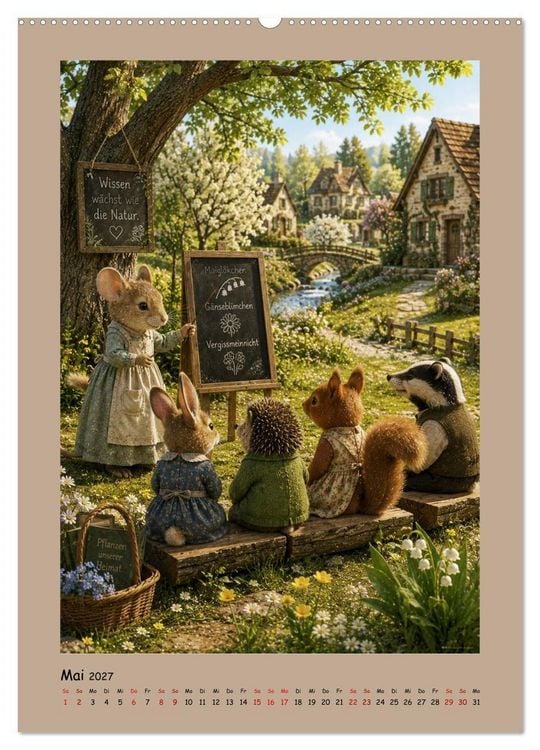 Produktbild: Das kleine Walddorf (hochwertiger Premium Wandkalender 2027 DIN A2 hoch), Kunstdruck in Hochglanz