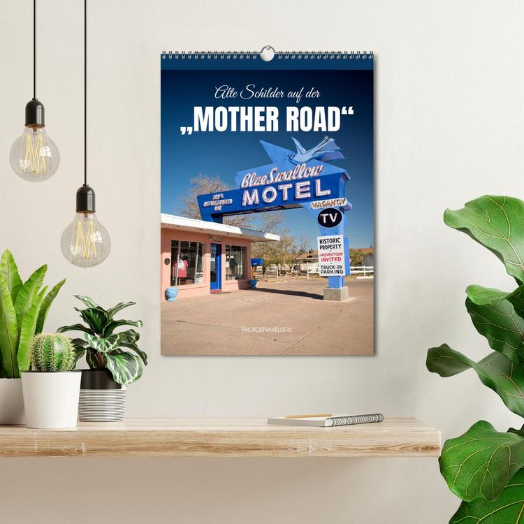 Produktbild: Alte Schilder an der &bdquo;Mother Road&ldquo; (Wandkalender 2026 DIN A3 hoch), CALVENDO Monatskalender