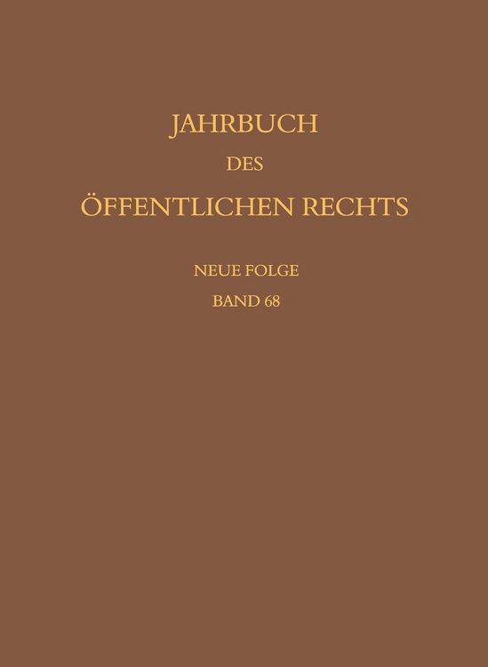 Produktbild: Jahrbuch des &ouml;ffentlichen Rechts der Gegenwart. Neue Folge