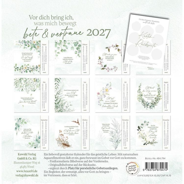 Produktbild: Vor dich bring ich, was mich bewegt 2027
