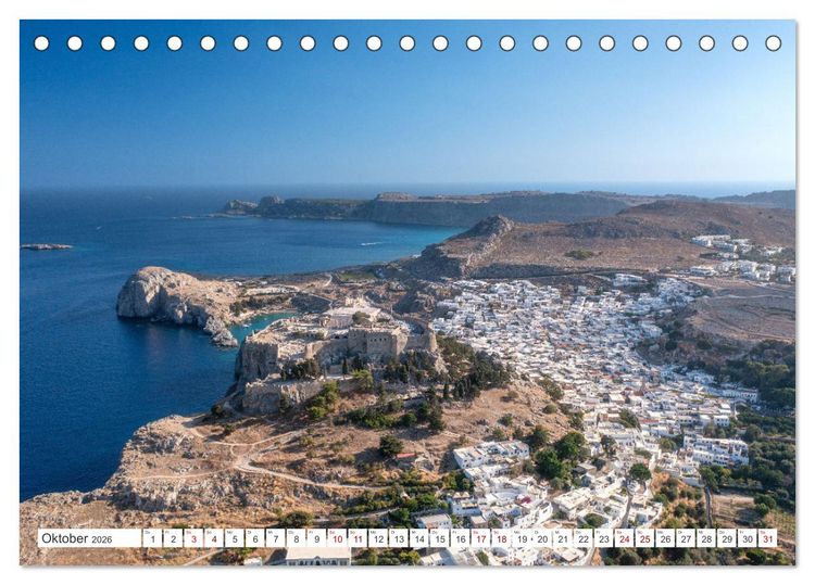 Produktbild: Rhodos und Symi, Perlen in der &Auml;gis (Tischkalender 2026 DIN A5 quer), CALVENDO Monatskalender