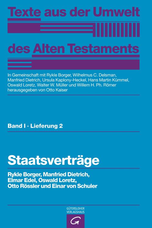 Produktbild: Texte aus der Umwelt des Alten Testaments, Bd 1: Rechts- und Wirtschaftsurkunden. / Staatsvertr&auml;ge