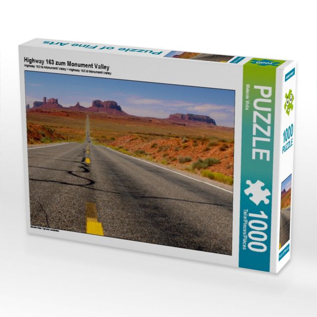 Produktbild: CALVENDO Puzzle Highway 163 zum Monument Valley | 1000 Teile Lege-Gr&ouml;&szlig;e 64x48cm Foto-Puzzle f&uuml;r gl&uuml;ckliche Stunden