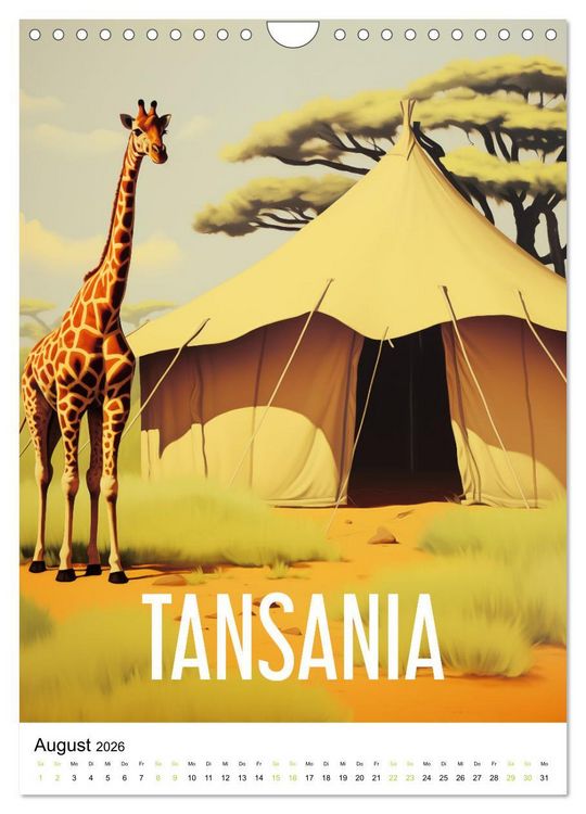 Produktbild: Reise in die 50er Jahre. Vintage Travel Poster. (Wandkalender 2026 DIN A4 hoch), CALVENDO Monatskalender