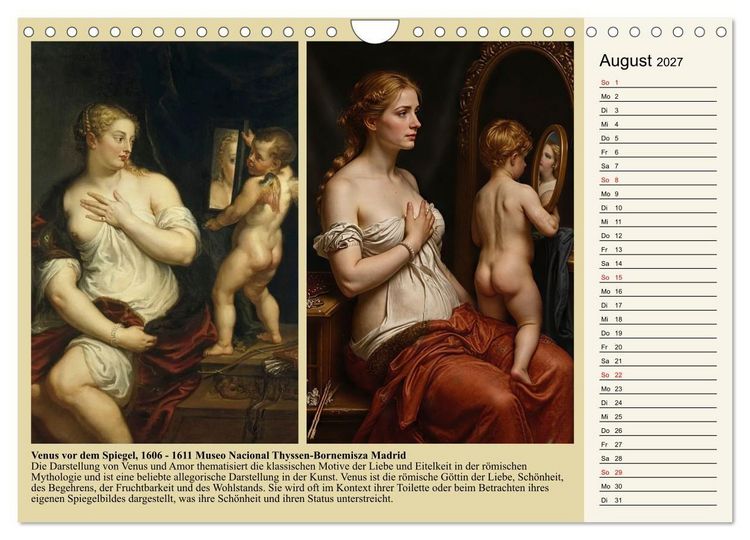 Produktbild: Rubens im neuen Licht (Wandkalender 2027 DIN A4 quer), CALVENDO Monatskalender