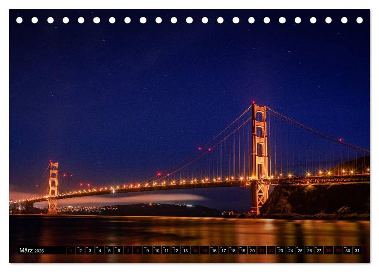 Produktbild: San Francisco Moments (Tischkalender 2026 DIN A5 quer), CALVENDO Monatskalender