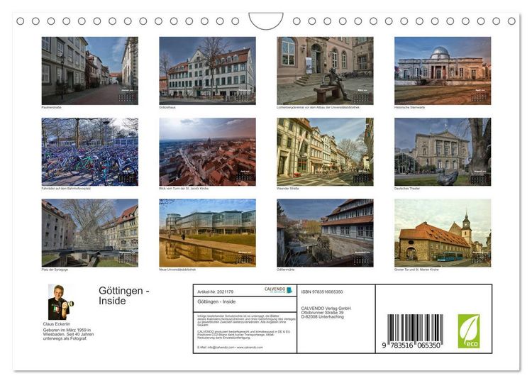 Produktbild: G&ouml;ttingen - Inside (Wandkalender 2026 DIN A4 quer), CALVENDO Monatskalender