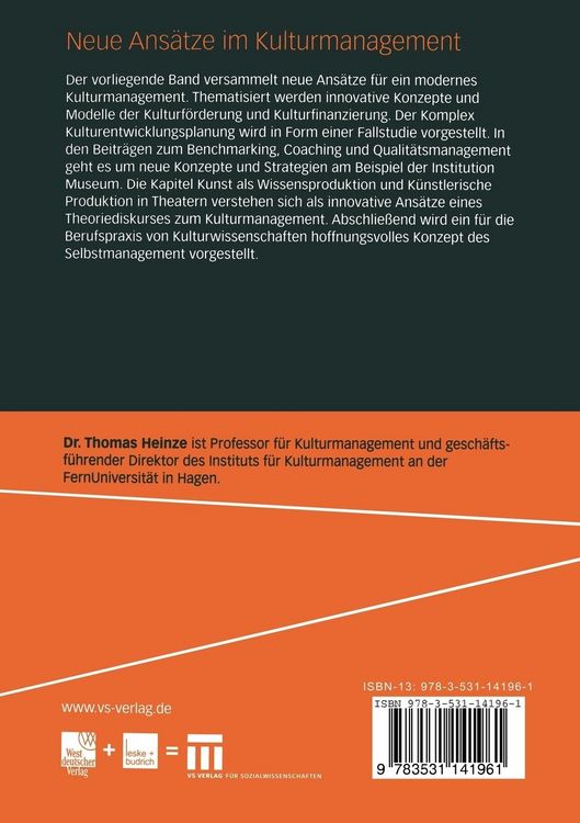 Produktbild: Neue Ans&auml;tze im Kulturmanagement