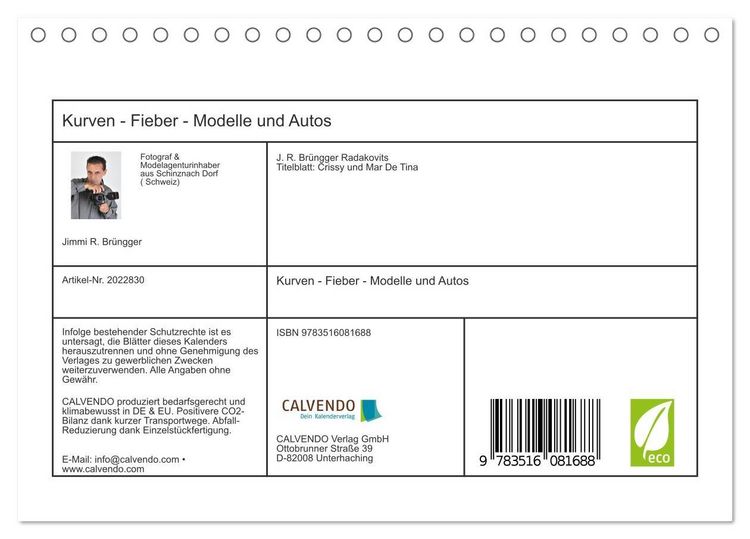 Produktbild: Kurven - Fieber - Modelle und Autos (Tischkalender 2026 DIN A5 quer), CALVENDO Monatskalender