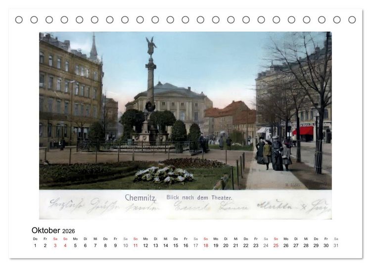 Produktbild: Gr&uuml;&szlig;e aus Chemnitz (Tischkalender 2026 DIN A5 quer), CALVENDO Monatskalender