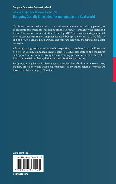 Produktbild: Designing Socially Embedded Technologies in the Real-World
