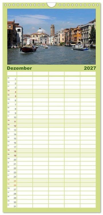 Produktbild: Familienplaner 2027 - Venedig mit 5 Spalten (Wandkalender, 21 x 45 cm) CALVENDO